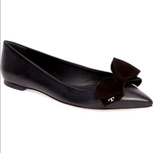 Black bow Tory Burch flats